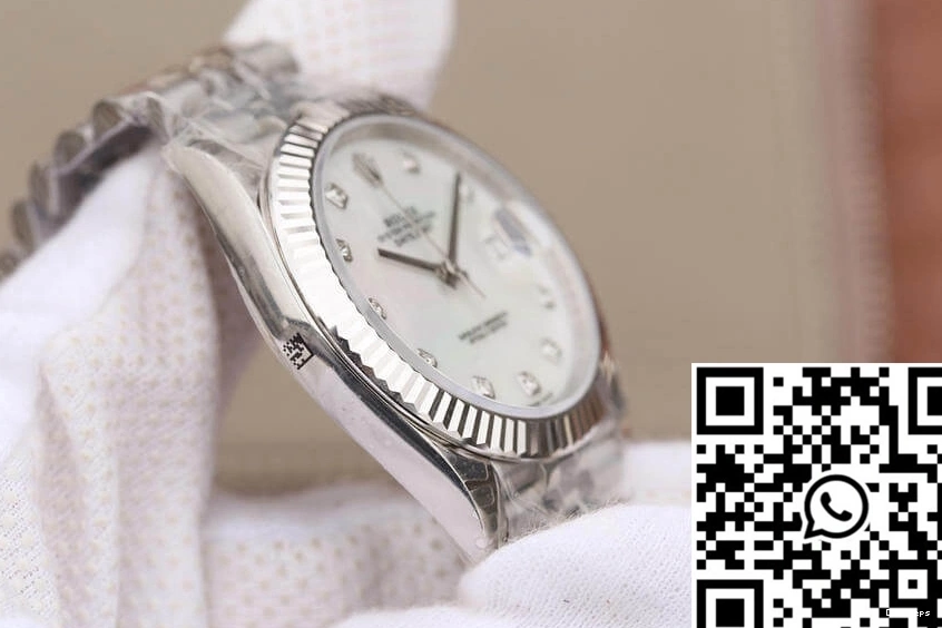 White M126334-0020 Datejust Factory EW Dial Rolex Mother-Of-Pearl 0408